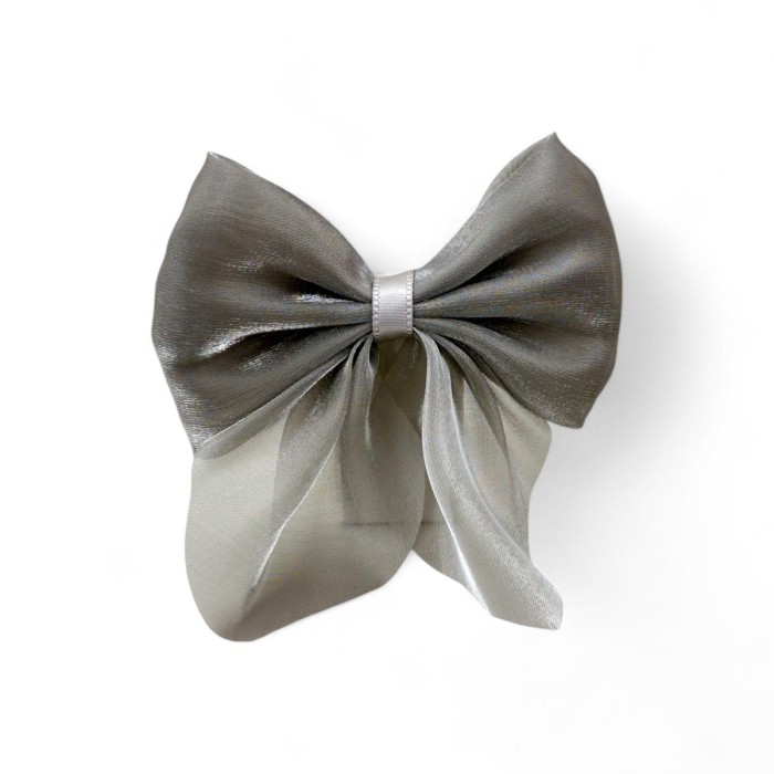 FIOCCO ORGANZA GRIGIO PC 8X8CM